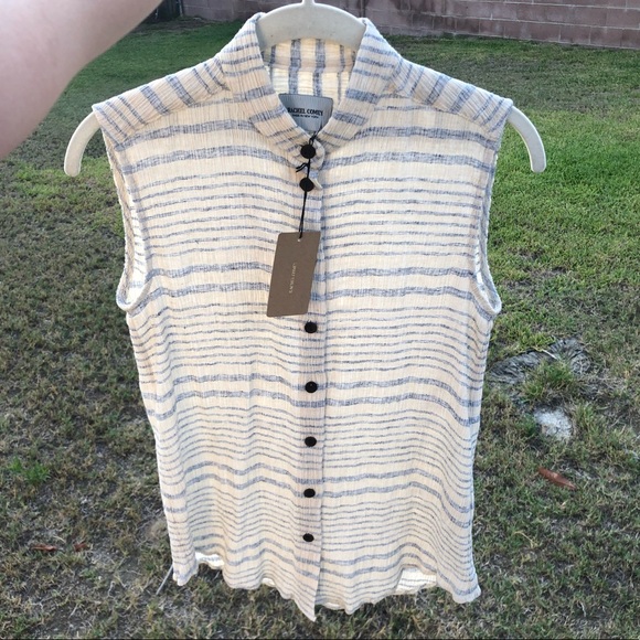 NWT Rachel Comey Bosa Shirt in Faded Stripe - Picture 9 of 16